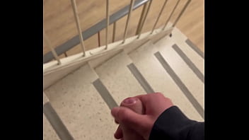 [Off, Jerking, Dick] Got Frisky And Getting Off The Hotel Staircase