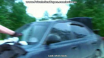 [Public, And Drilled, Amateur Girl Stretched] Hot Amateur Girl Stretched And Drilled On The Car Boot